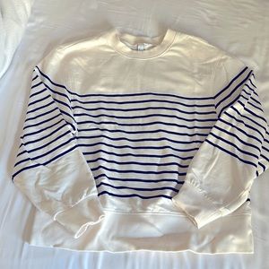 & other stories like new size S navy striped sweatshirt